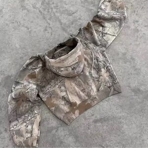 Camouflage Cropped Hoodie